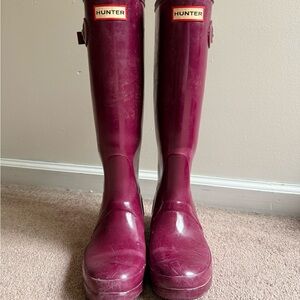Hunter Deep Burgundy Tall Boots